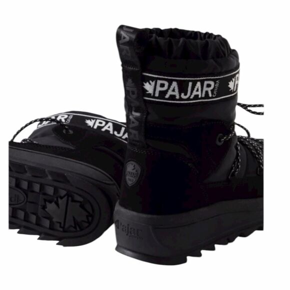 Pajar CANADA Galaxy Snow Boots Waterproof Nylon Pull-On Black Woman's 9 - Picture 3 of 11